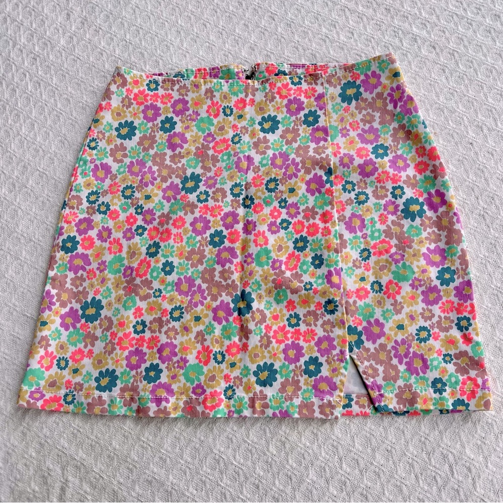 WILD FABLE NEON FLORAL SKIRT - Picture 14 of 14